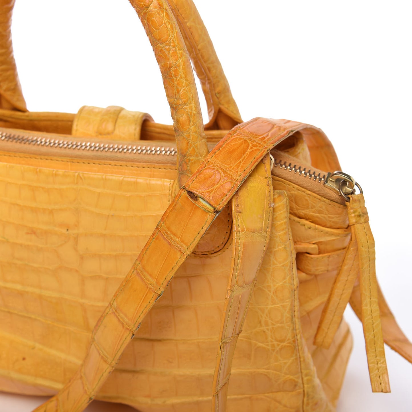 Crocodile Mini Cristina Satchel Yellow