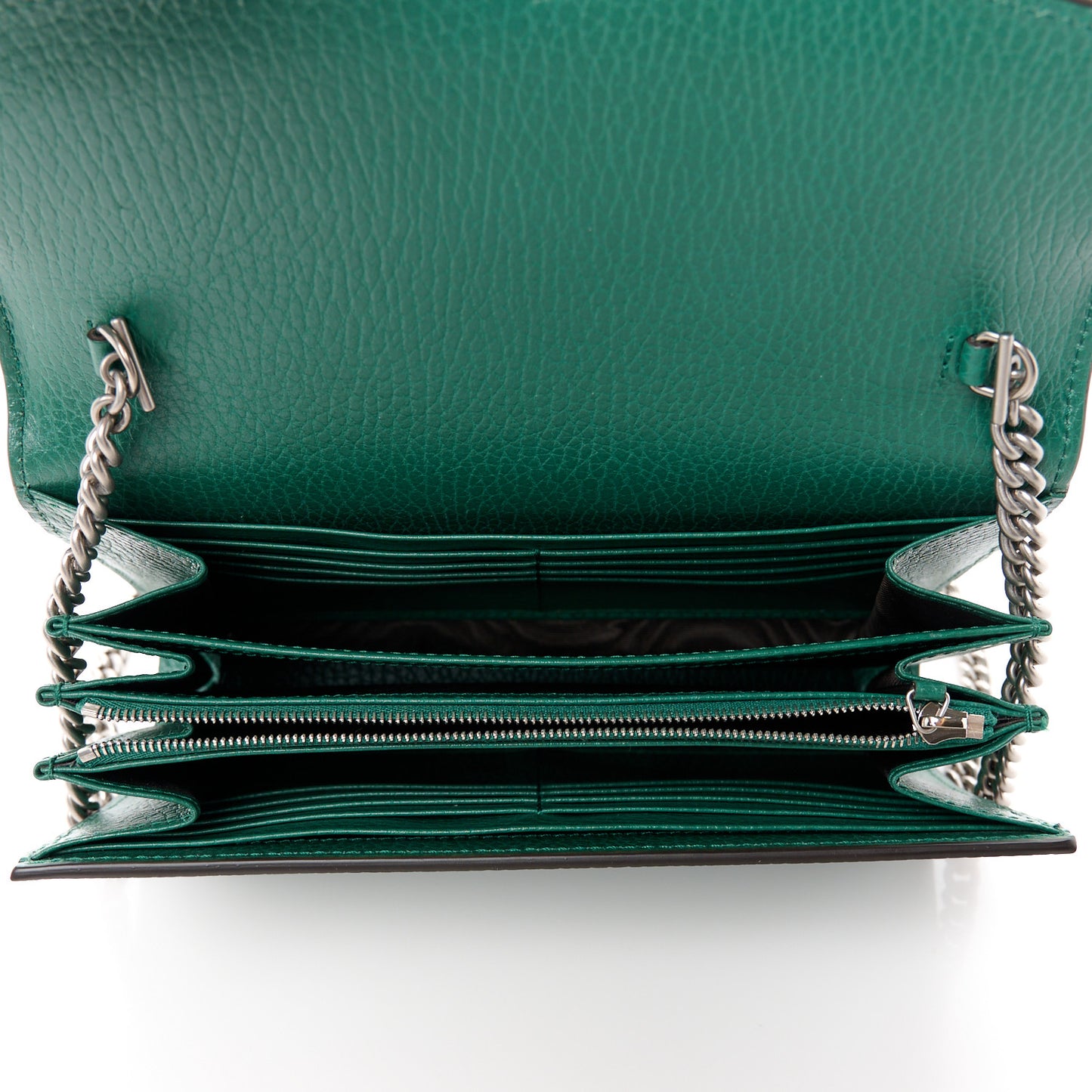 Calfskin Mini Dionysus Chain Wallet Emerald