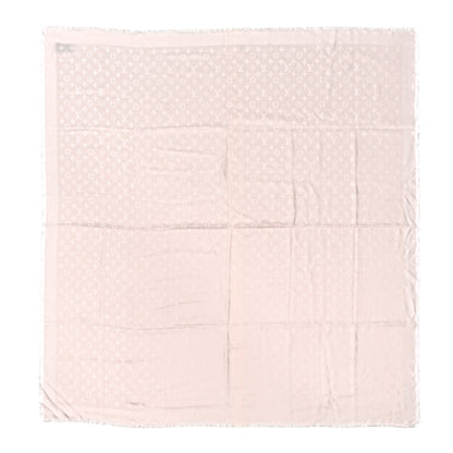 Louis Vuitton Wool Silk Monogram Denim Shawl Pearl Grey 1 of 4