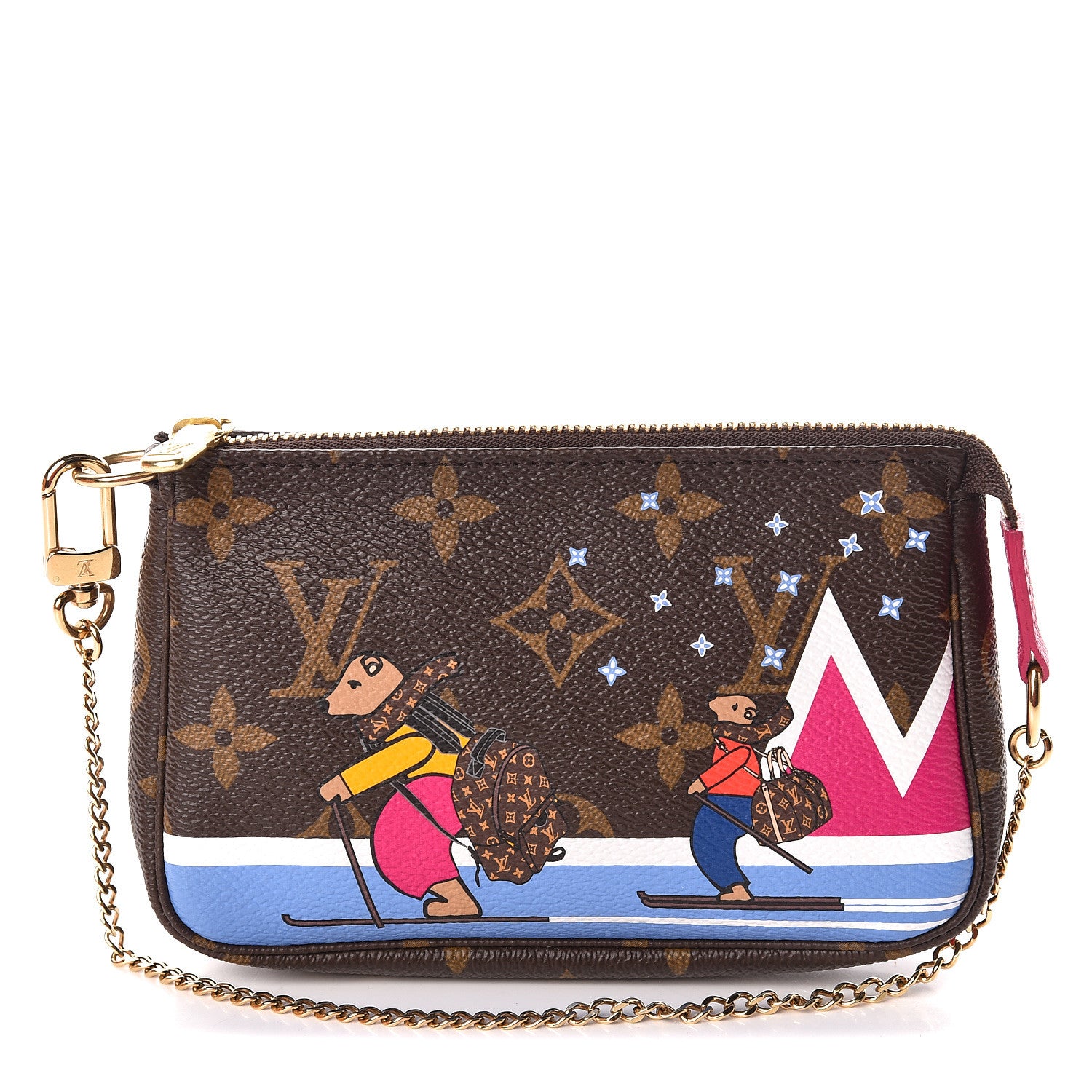 Louis Vuitton Monogram 2018 Christmas Animation Mini Bears Pochette Accessories 1 of 8