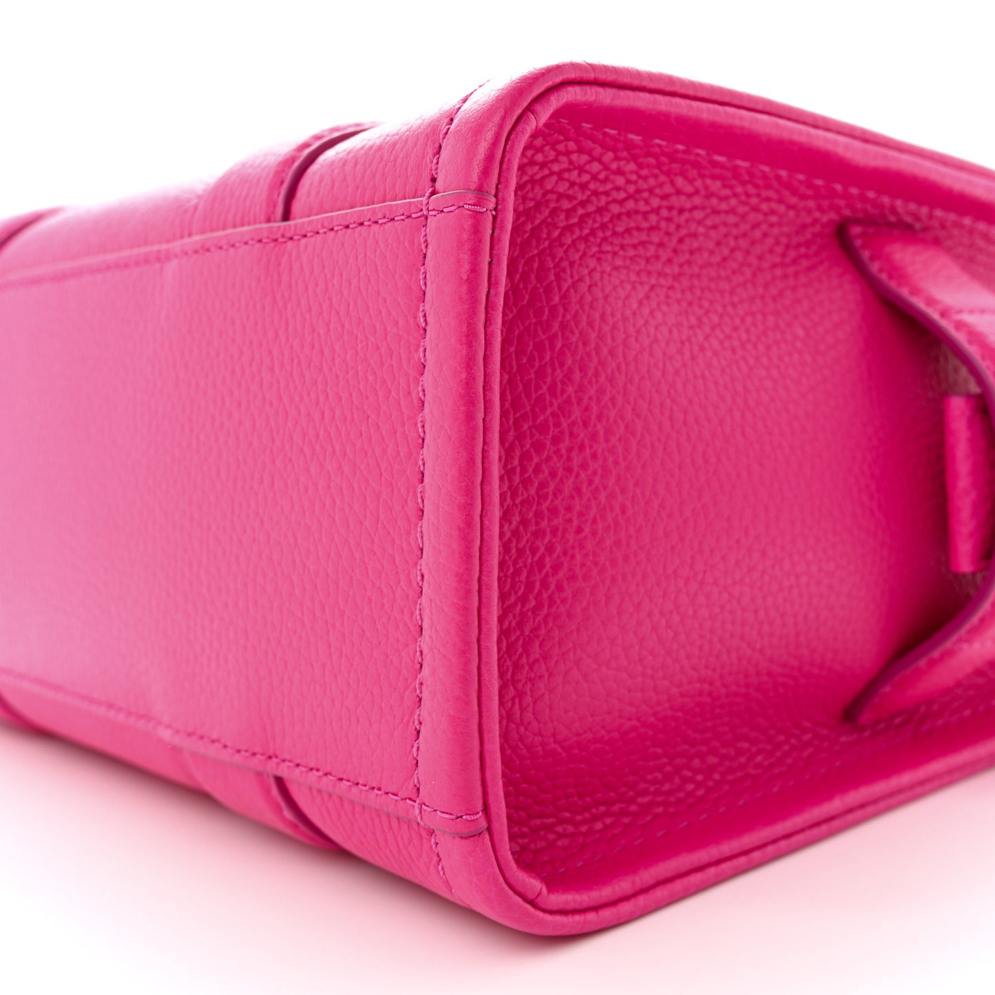 Grained Calfskin Small The Tote Bag Hot Pink