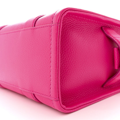 Marc Jacobs Grained Calfskin Small The Tote Bag Hot Pink 10 of 11