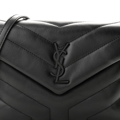 Saint Laurent Calfskin Y Quilted Monogram Toy Loulou Crossbody Bag Black 10 of 12