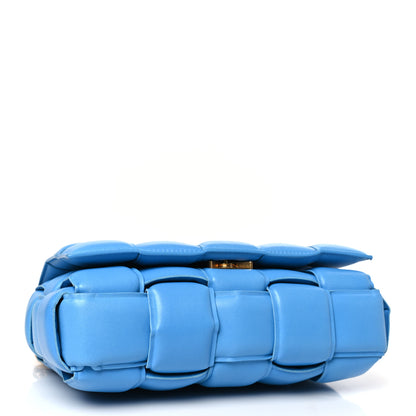 Bottega Veneta Lambskin Maxi Intrecciato Padded Chain Cassette Crossbody Bag Swimming Pool 4 of 9