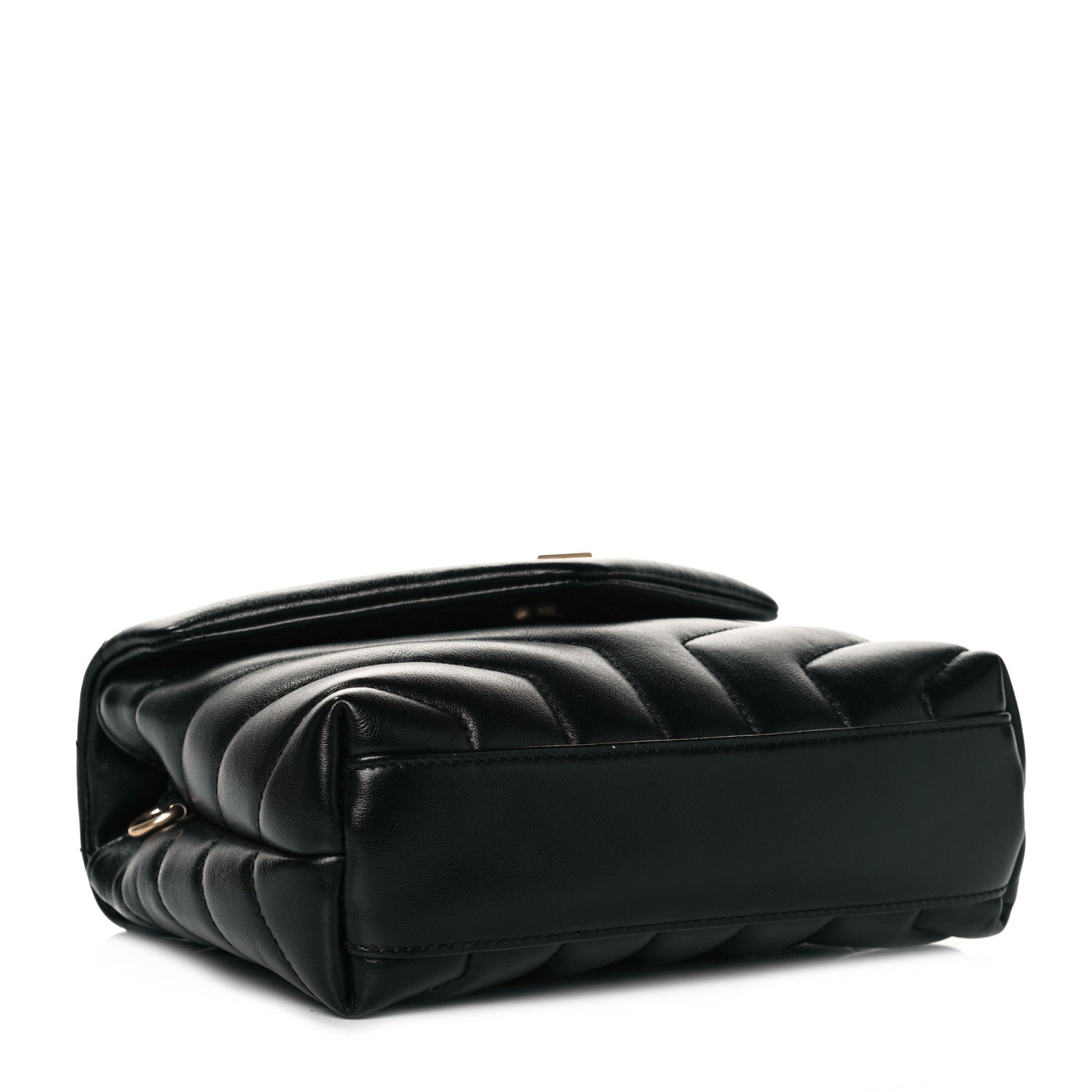 Saint Laurent Calfskin Y Quilted Monogram Toy Loulou Crossbody Bag Black 4 of 9