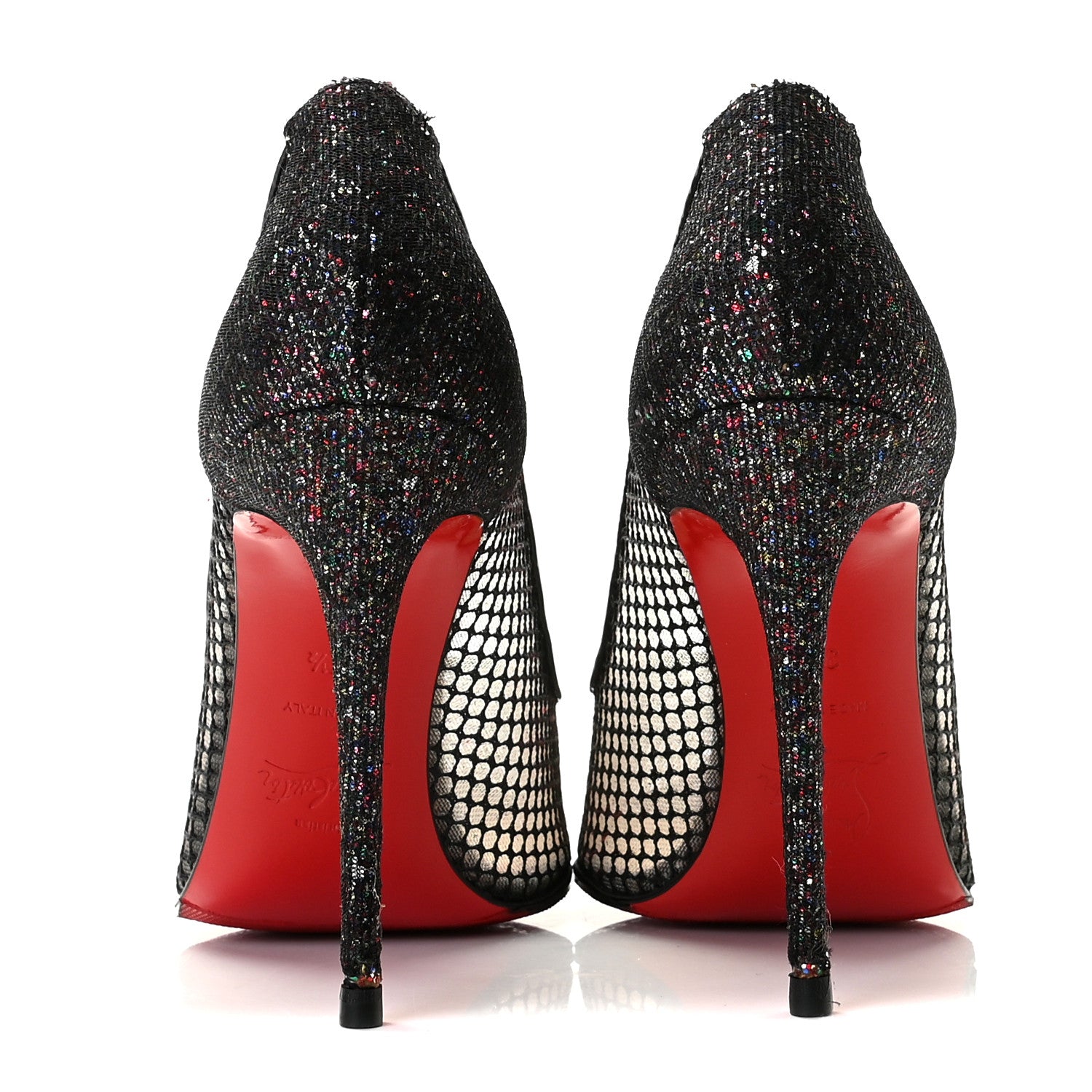 Christian Louboutin Fishnet Glitter Follies Lace 100 Pumps 37.5 Black 5 of 10