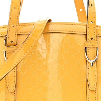 Gucci Patent Microguccissima Small Nice Top Handle Dome Bag Bumblebee 8 of 13
