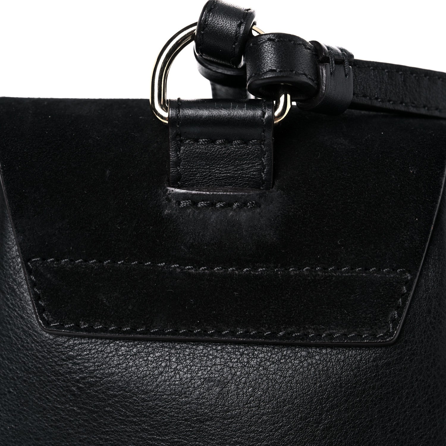 Chloe Suede Calfskin Mini Faye Backpack Black 15 of 17