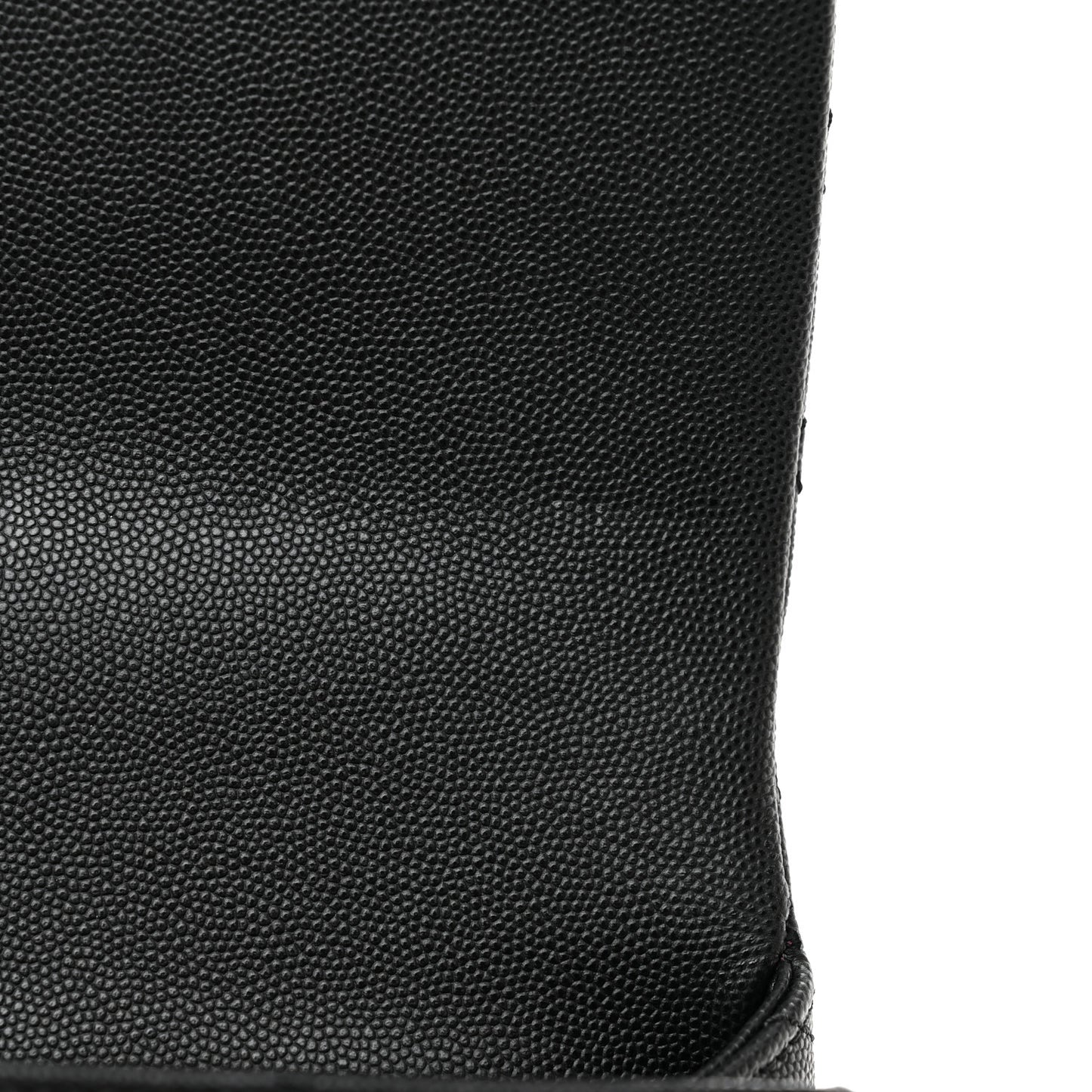 Caviar Quilted Small Coco Handle Flap Black