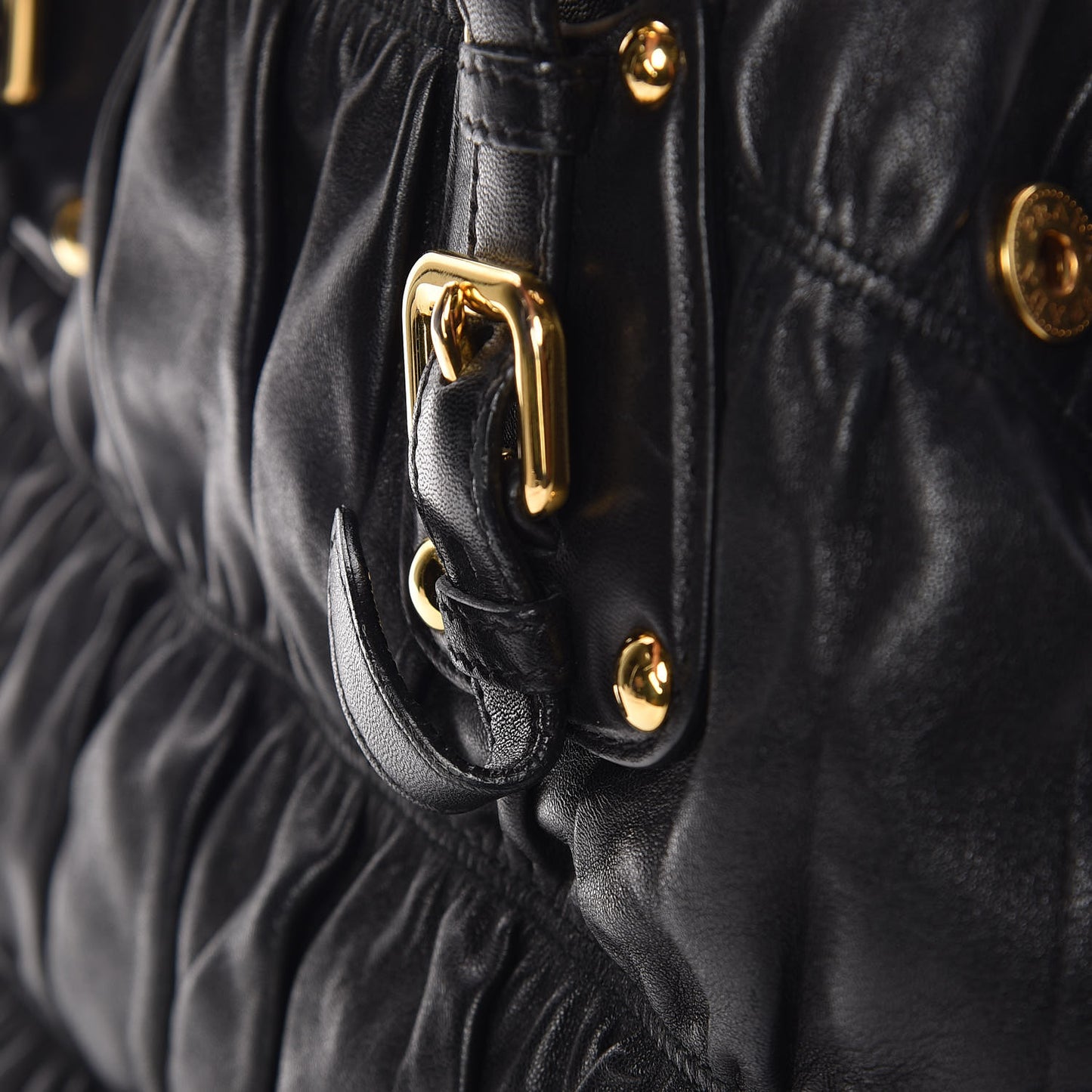 Nappa Gaufre Tote Black