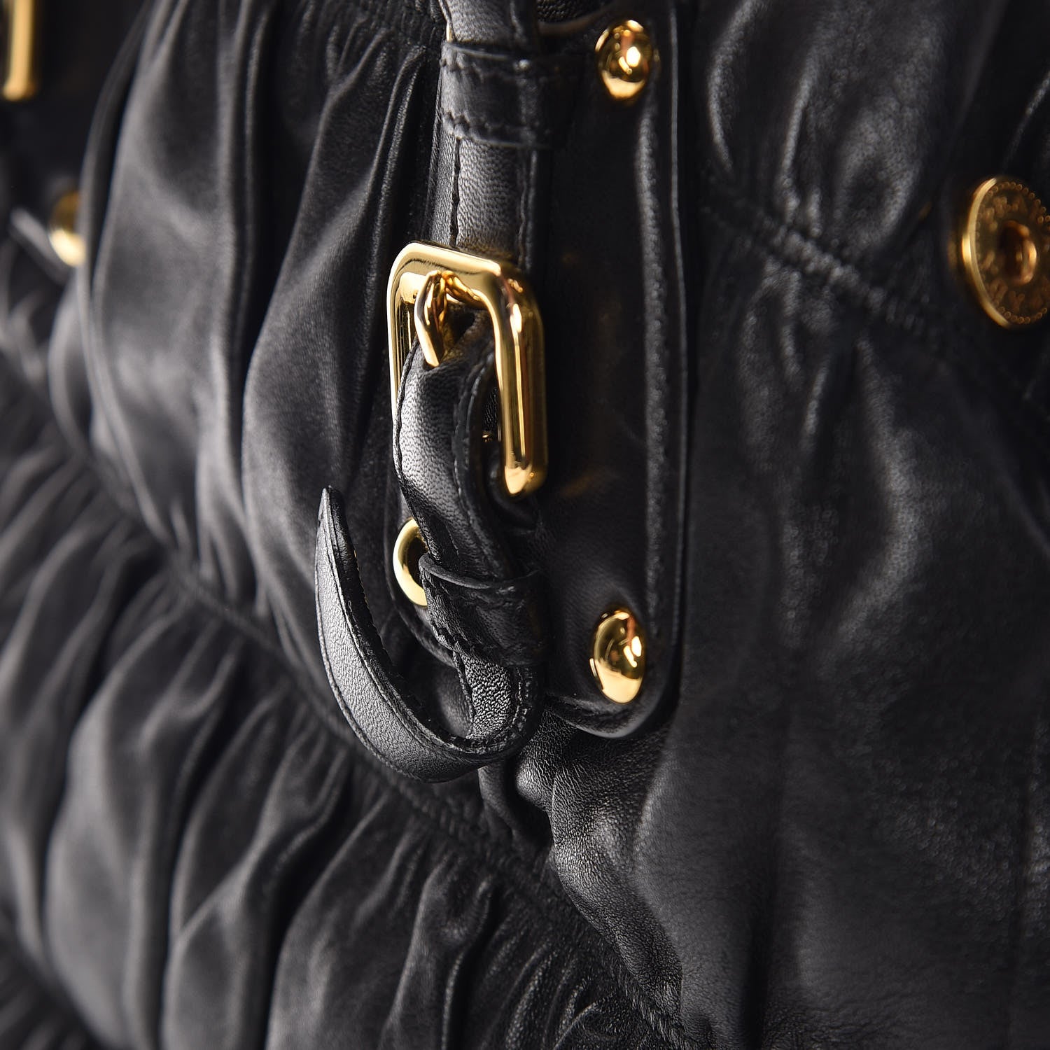Prada Nappa Gaufre Tote Black 13 of 14