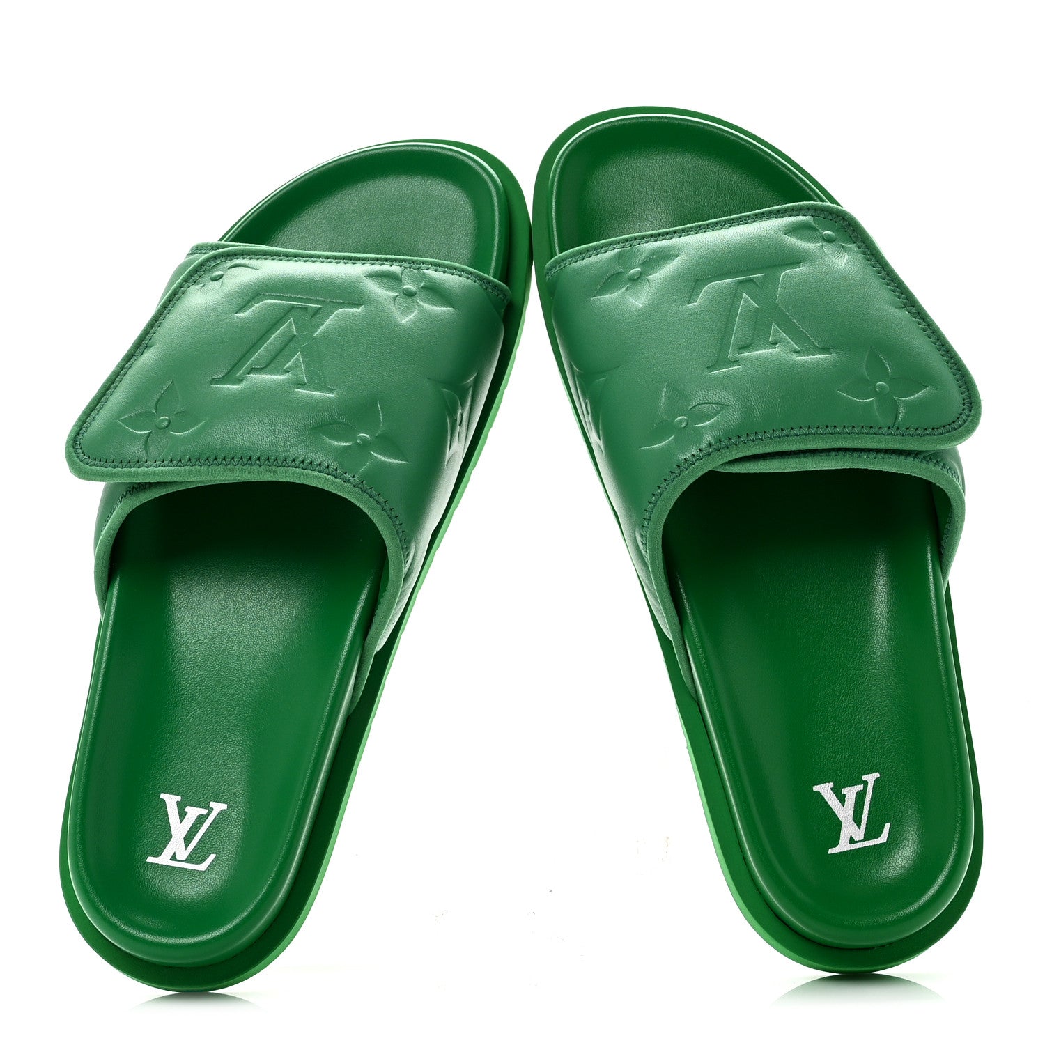 Louis Vuitton Embossed Monogram Pool Pillow Comfort Mules 9 Green