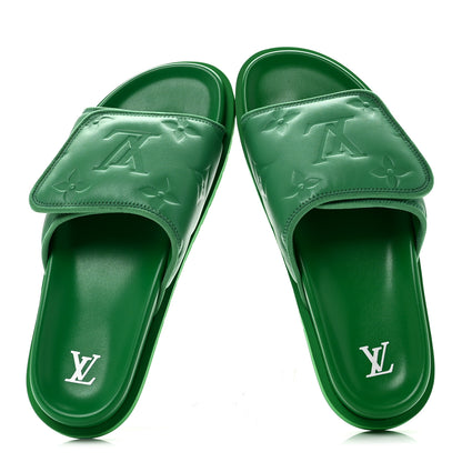 Louis Vuitton Embossed Monogram Pool Pillow Comfort Mules 9 Green 2 of 9