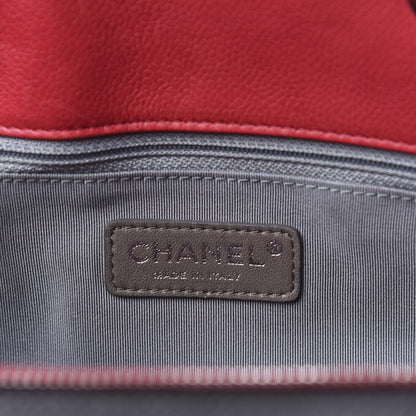 Chanel Soft Caviar Quilted CC Timeless Tote Red 6 of 10