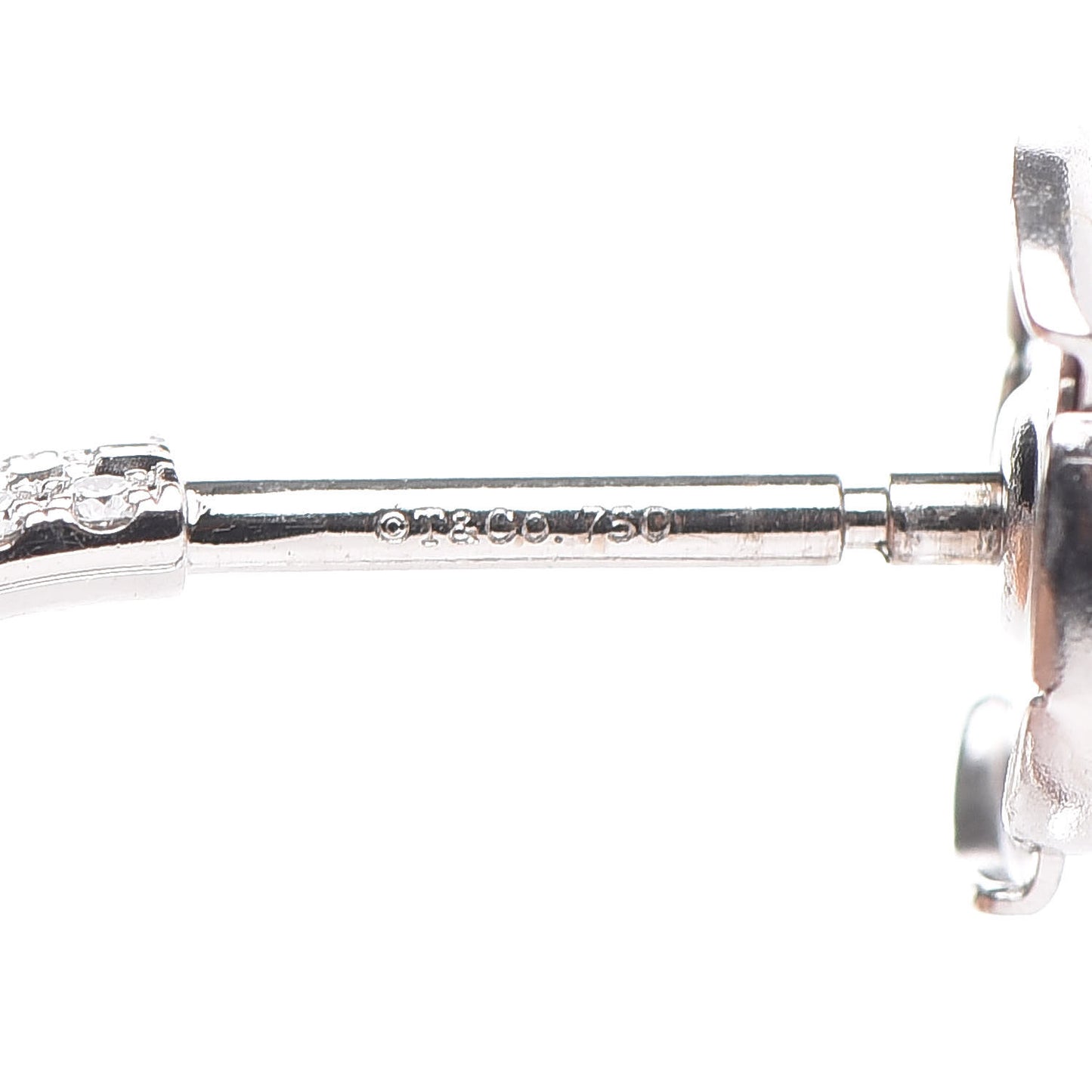 18K White Gold Diamond Metro Three-Row Hoop Earrings