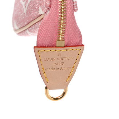 Louis Vuitton Denim Jacquard Monogram Micro Pochette Accessories Rose 6 of 9