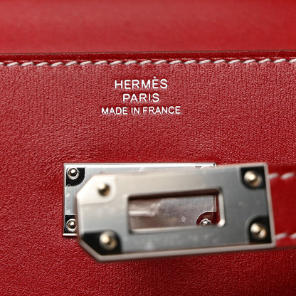 Hermes Box Kelly Wallet To Go Rock Rouge Piment 6 of 10