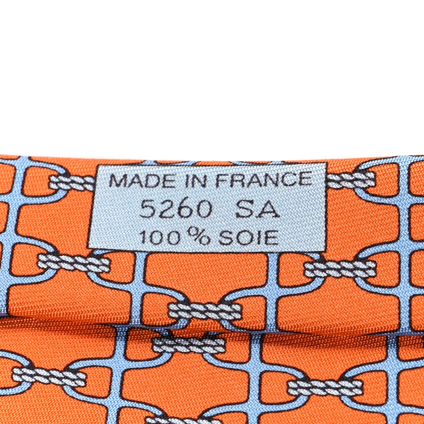 Printed Silk Mens Neck Tie Orange