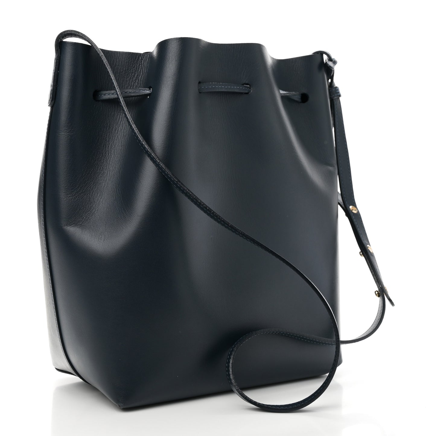 Calfskin Mini Bucket Bag Blu