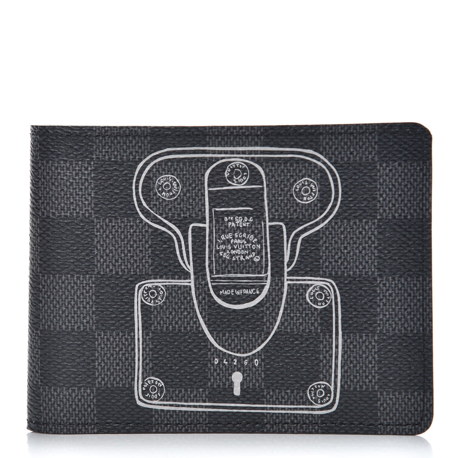 Louis Vuitton Damier Graphite Trunks and Locks Multiple Wallet 1 of 10
