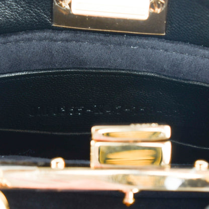 Fendi Nappa Micro Peekaboo Iconic Satchel Black 7 of 8