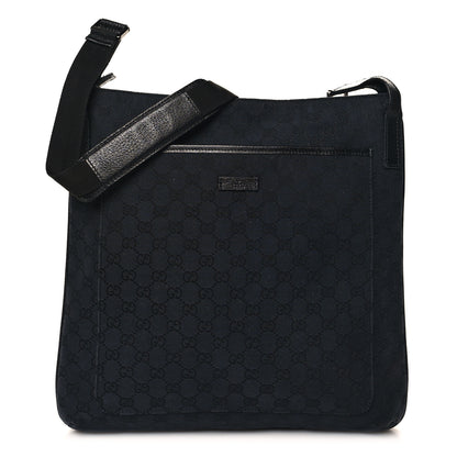 Gucci Monogram Large Flat Messenger Bag Dark Brown 1 of 11