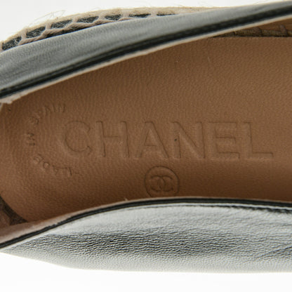 Chanel Lambskin CC Espadrilles 41 Black 8 of 8