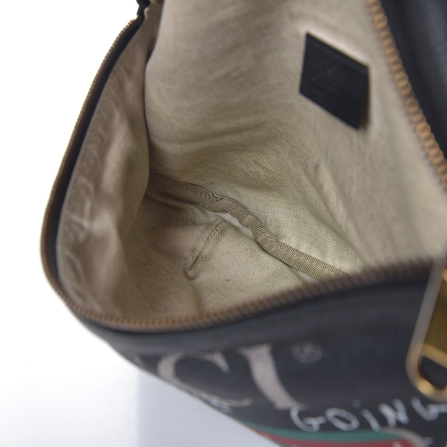 Grained Calfskin Coco Capitan Logo Belt Bag Black