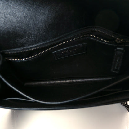 Saint Laurent Grain De Poudre Monogram Cassandra Clasp Bag Black 5 of 12