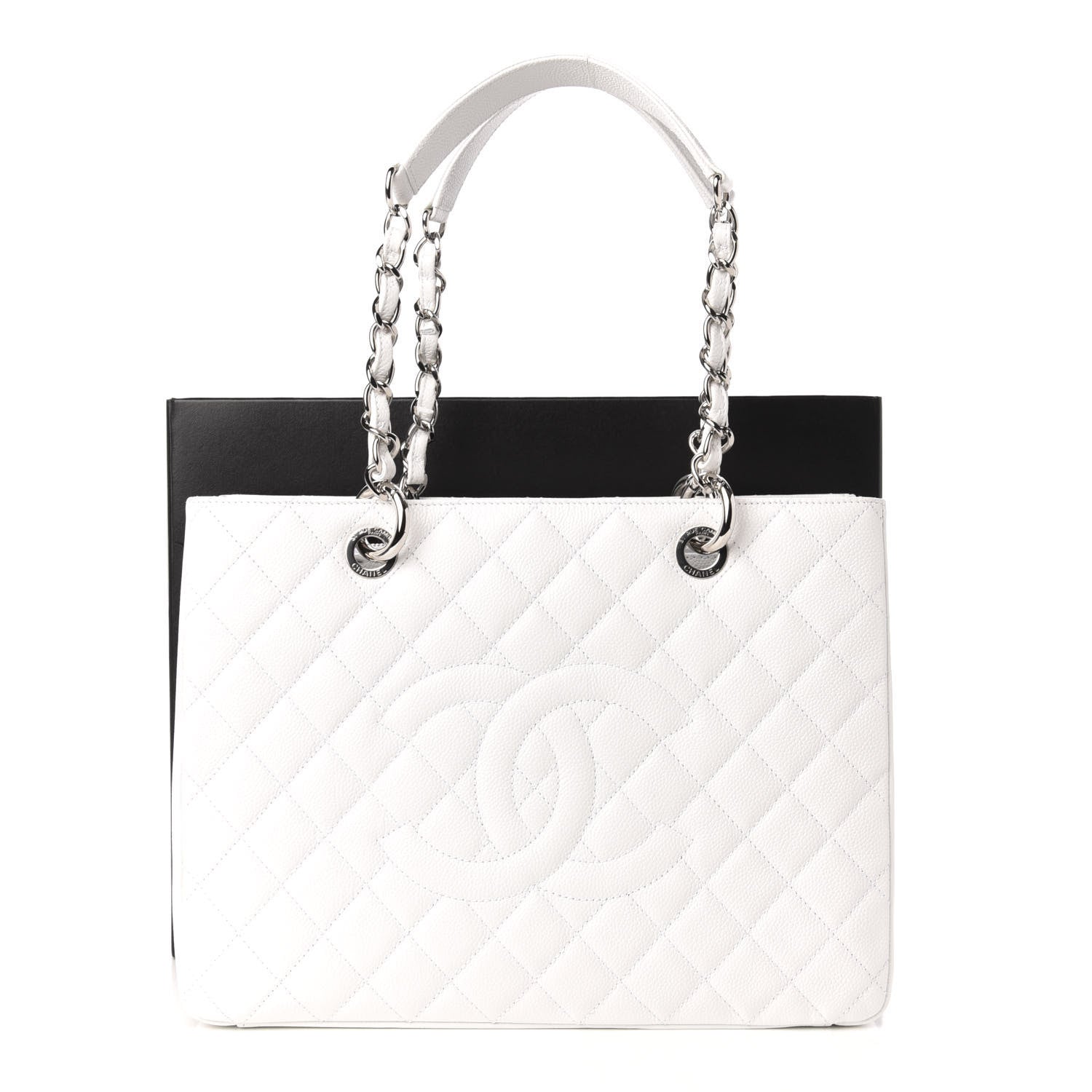 Chanel Caviar Quilted Grand Shopping Tote GST White 11 of 11