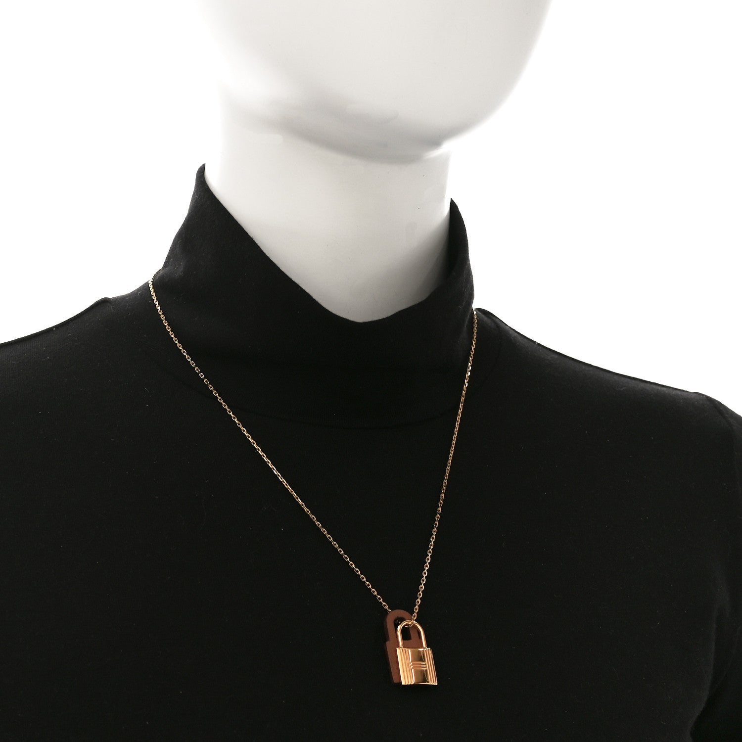 Hermes Swift Small O'Kelly Pendant Necklace Gold 2 of 6