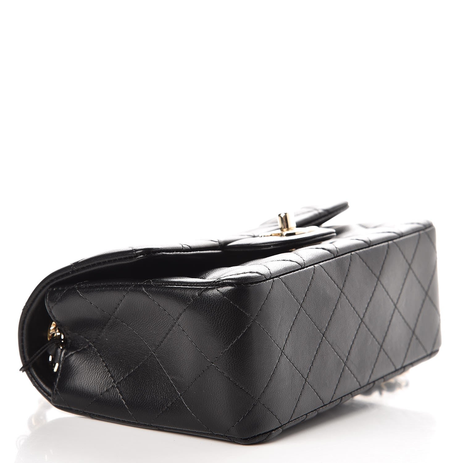 Chanel Lambskin Quilted Mini Rectangular Flap Black 4 of 8