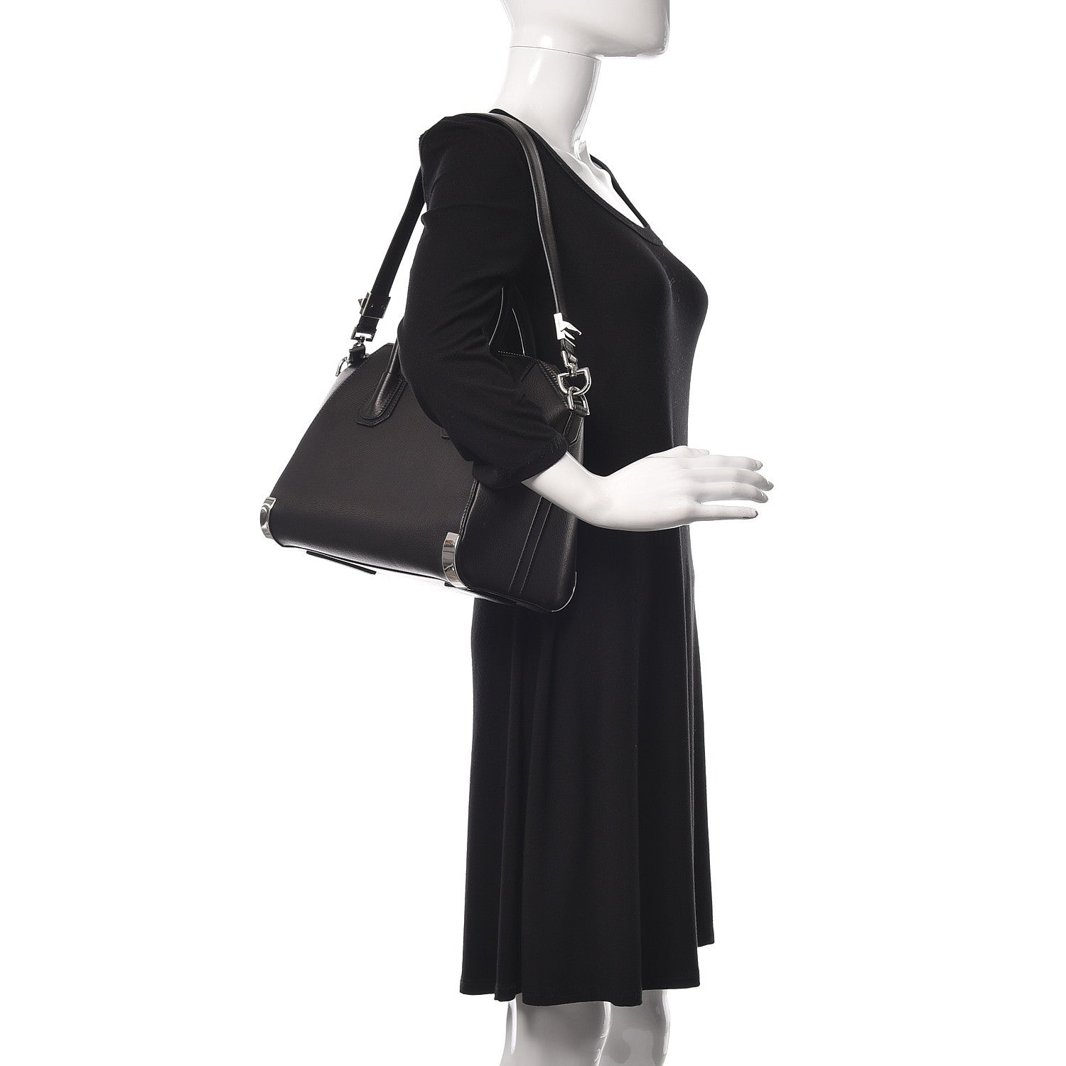 Givenchy Sugar Goatskin Small Metal Corner Antigona Black 2 of 10