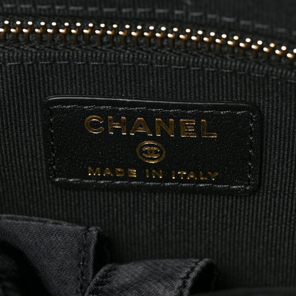 Chanel Nylon Grosgrain Large Lifestyle Pouch With Foldable Tote Black 8 of 9