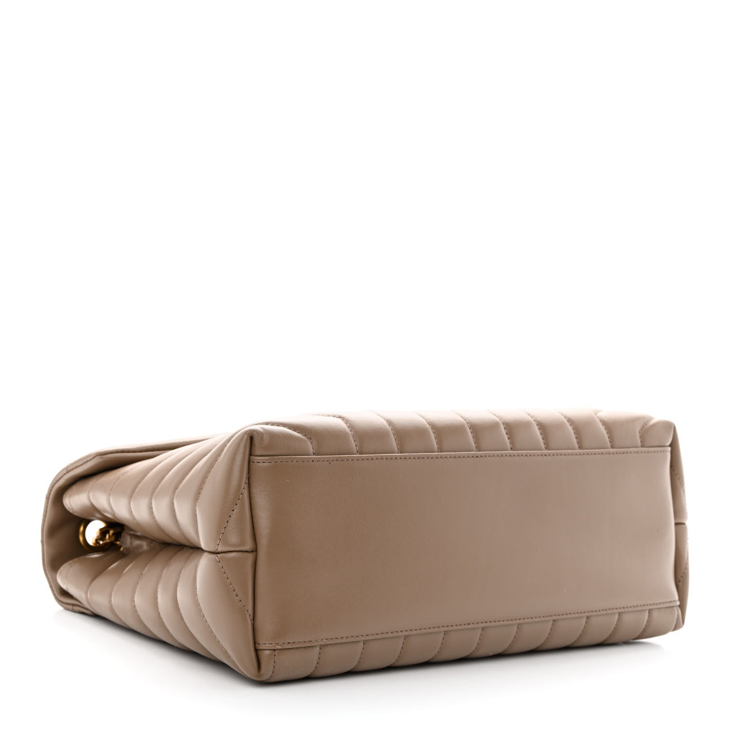 Saint Laurent Calfskin Y Quilted Monogram Medium Loulou Chain Satchel Taupe 4 of 11