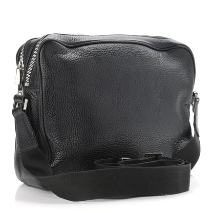 MCM Grained Calfskin Medium Shoulder Bag Black 3 of 14