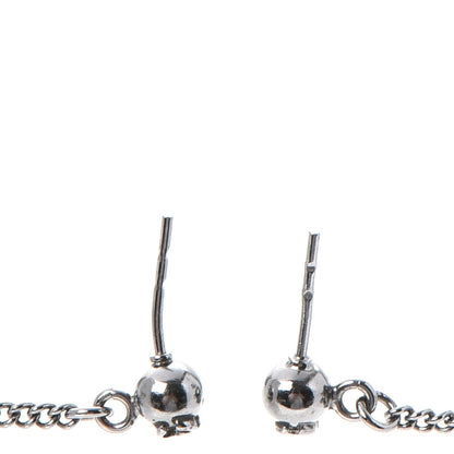 Chanel CC Dangle Earrings Silver 3 of 7