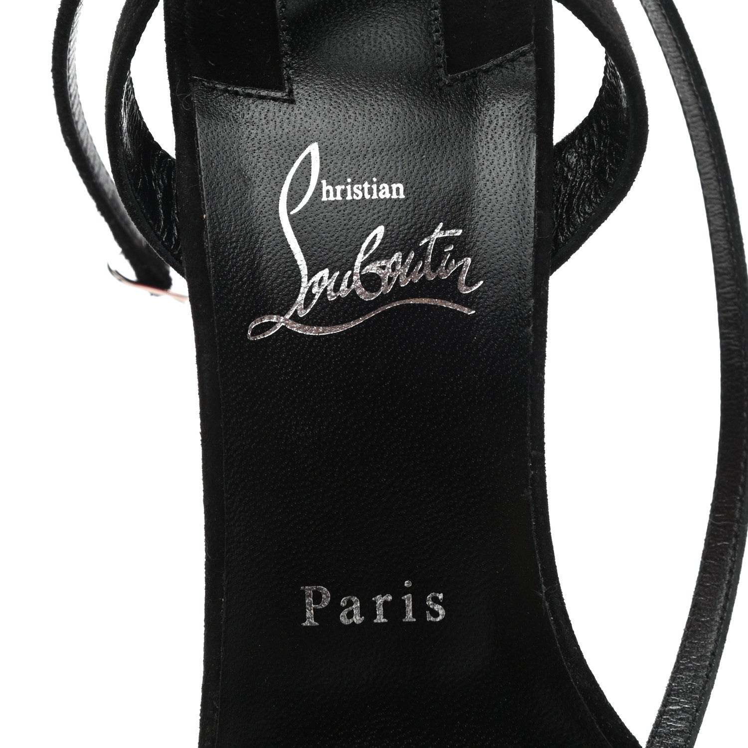 Christian Louboutin Veau Velours Umberta 100 Sandals 40 Black 6 of 9