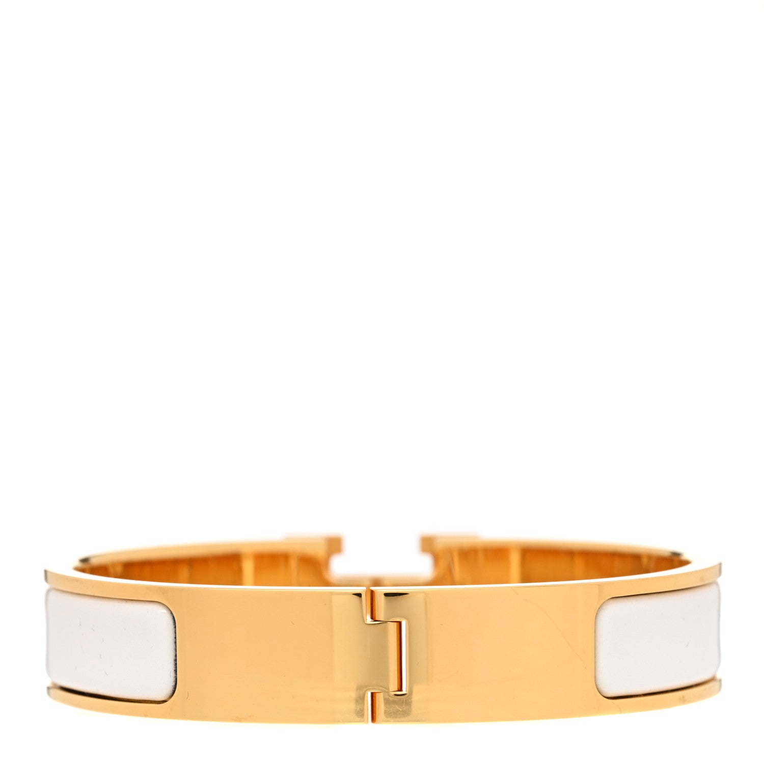 Hermes Enamel Narrow Clic Clac H Bracelet PM White 3 of 4