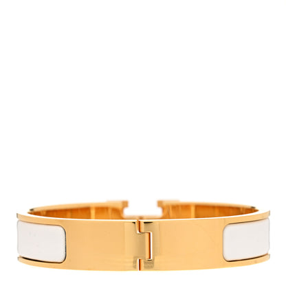 Hermes Enamel Narrow Clic Clac H Bracelet PM White 3 of 4