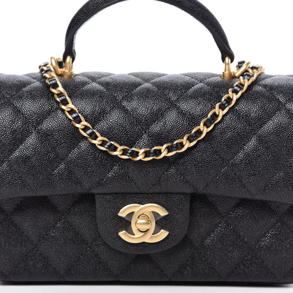 Chanel Caviar Quilted Mini Top Handle Rectangular Flap Black 10 of 11