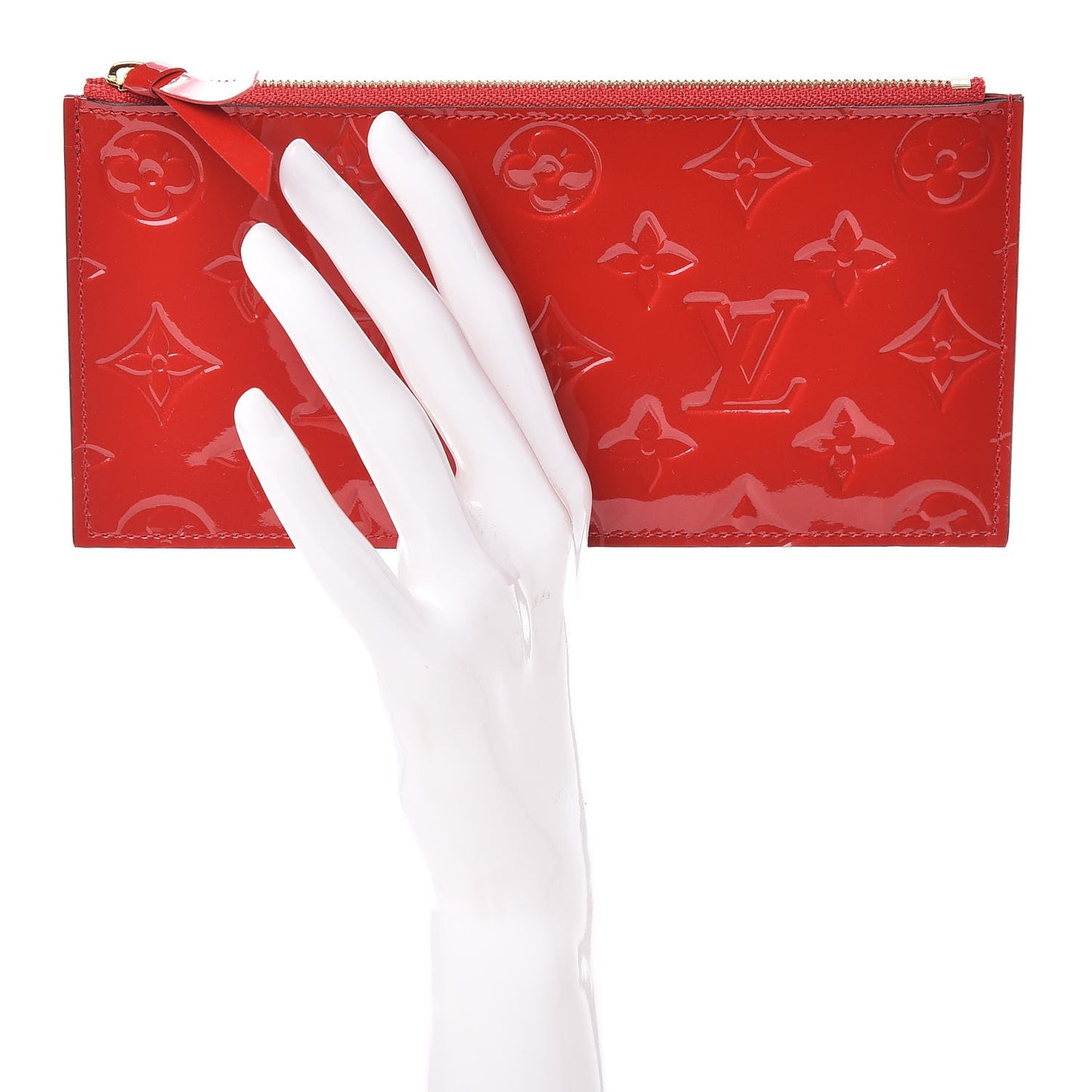 Vernis Felicie Chain Wallet Zippered Insert Cherry