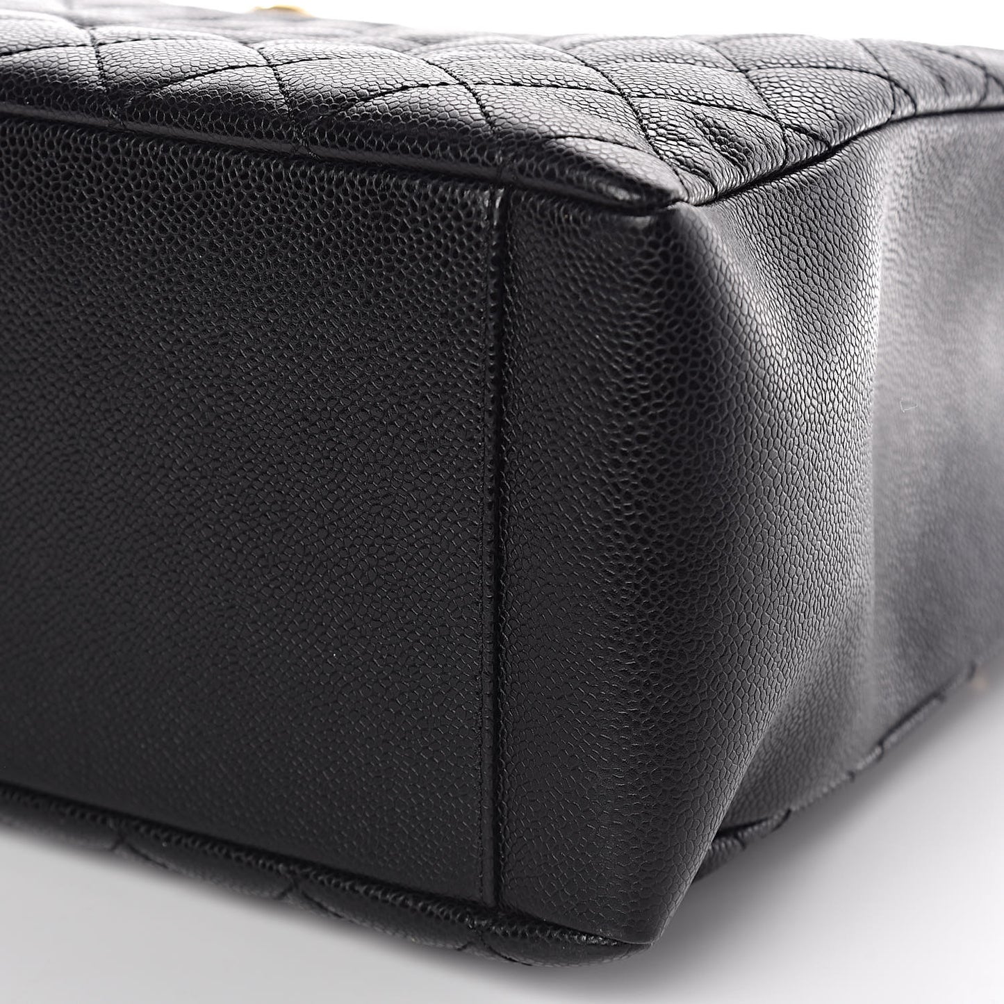 Caviar Quilted Grand Shopping Tote GST Black