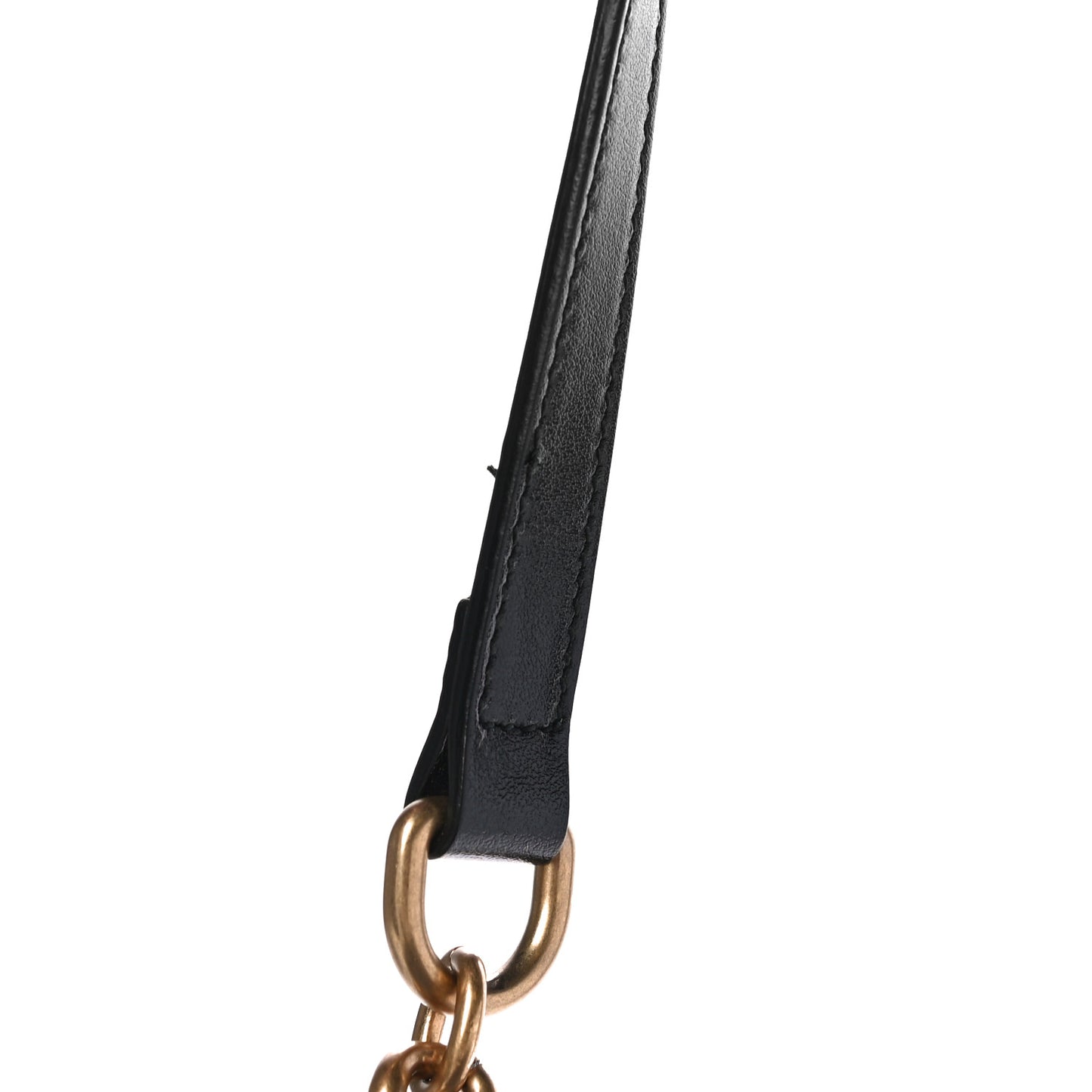 Calfskin Matelasse Small GG Marmont Chain Shoulder Bag Black