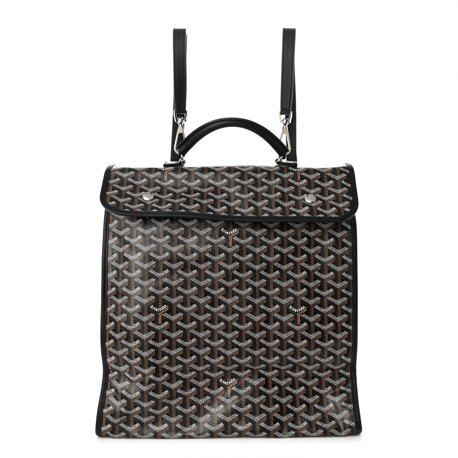 Goyard Goyardine Saint Leger Soft Briefcase Backpack Black 1 of 8