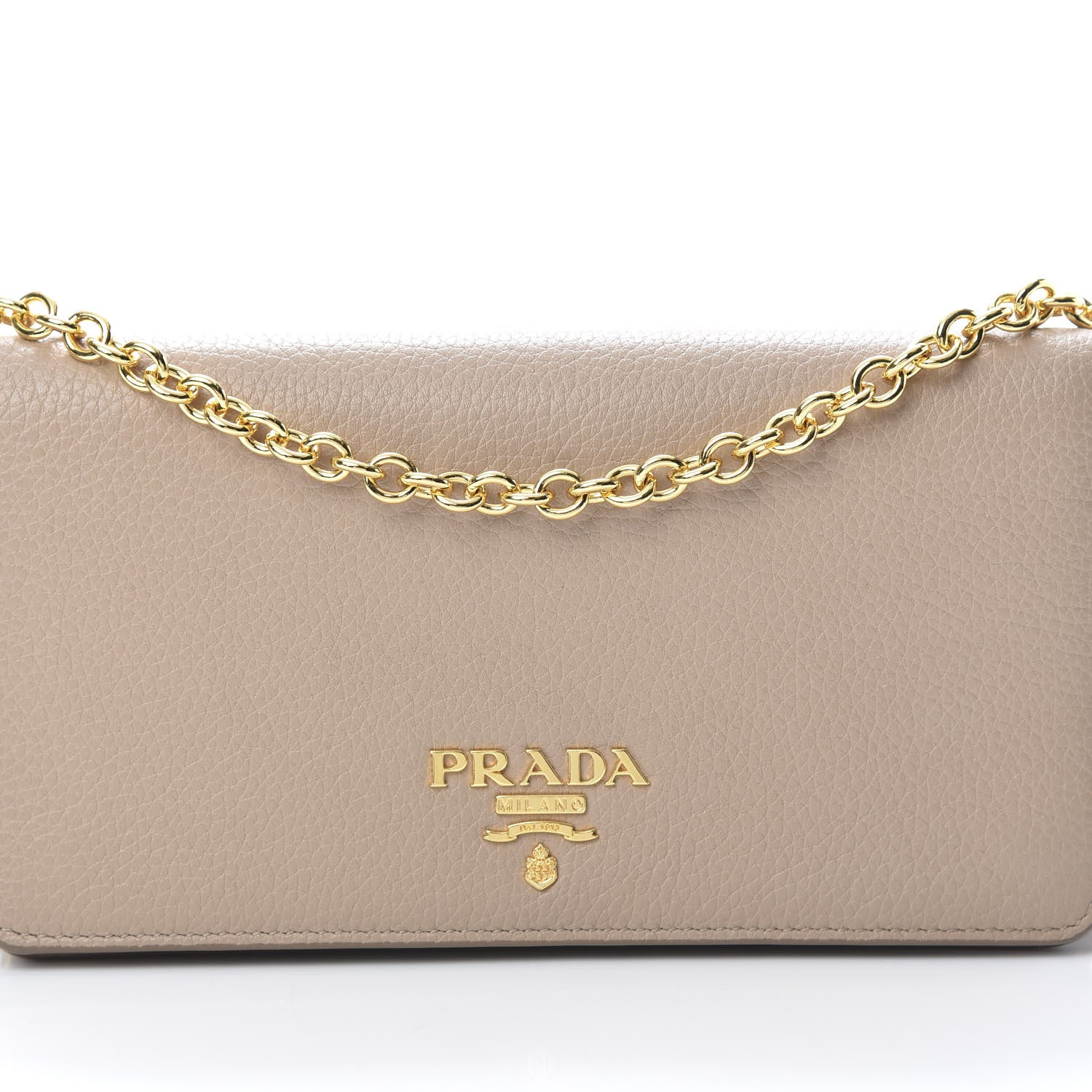 Prada Vitello Daino Chain Wallet Cammeo 8 of 11