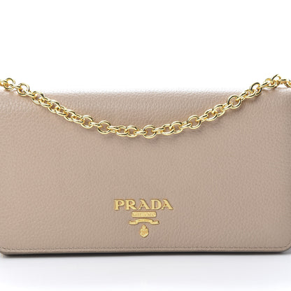 Prada Vitello Daino Chain Wallet Cammeo 8 of 11