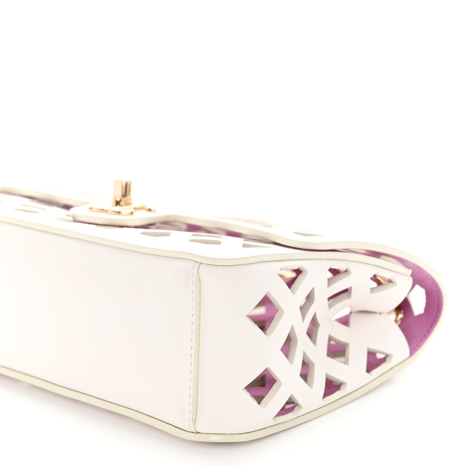 Chanel Lambskin Small Sea Through Flap White Multicolor 11 of 11