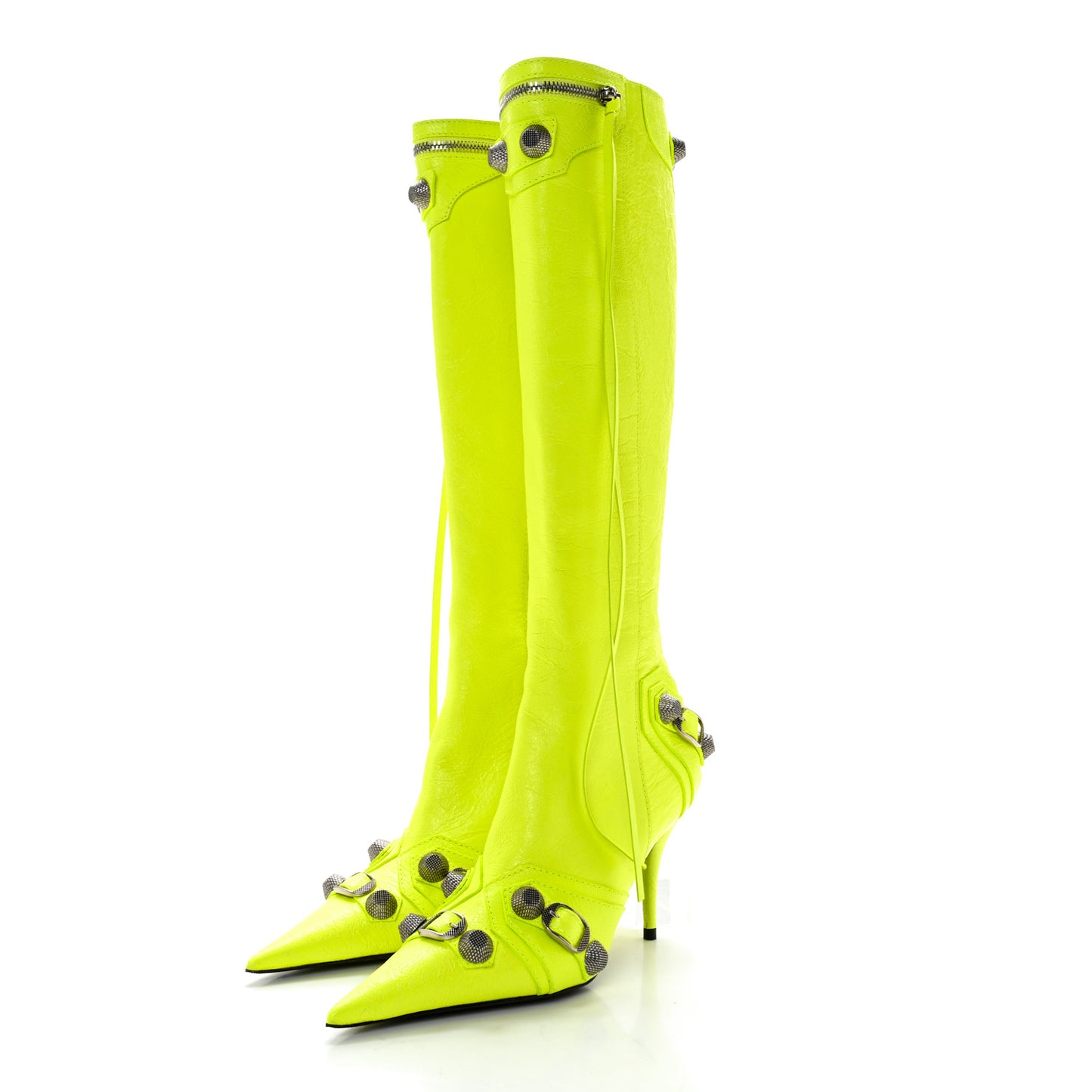Agneau Arena Cagole 90mm Boots 35.5 Fluo Yellow