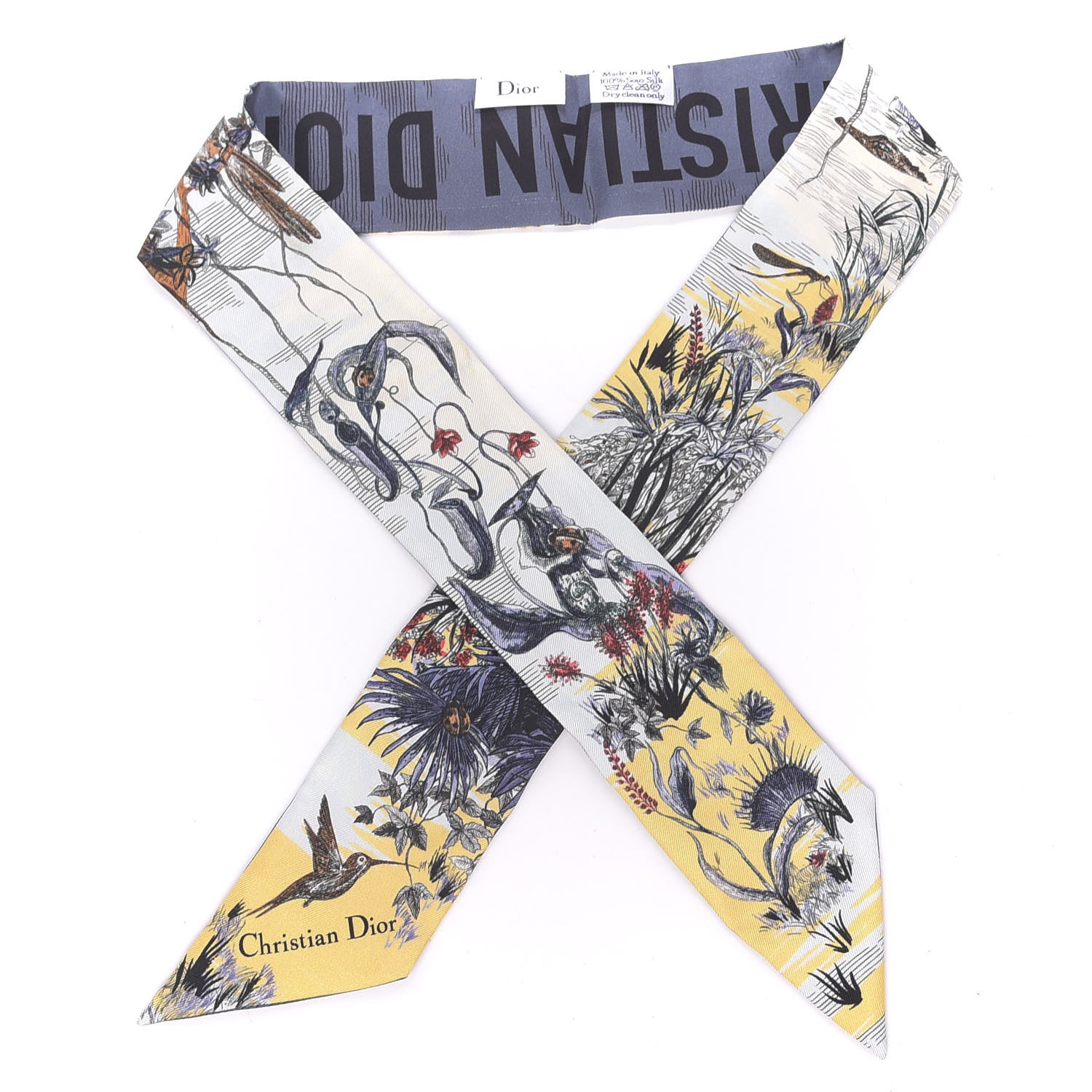 Christian Dior Silk Toile De Jouy Carnivora Mitzah Scarf 1 of 3